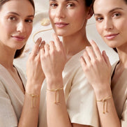 Antitarnish Gold Ribbon Bracelet