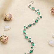 Emerald Tulip Tennis Bracelet