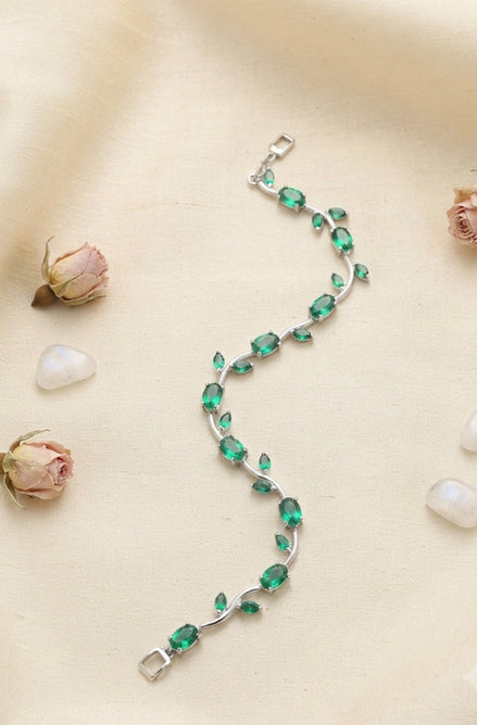 Emerald Tulip Tennis Bracelet