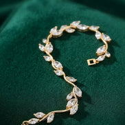White Crystal Tulip Vine Bracelet