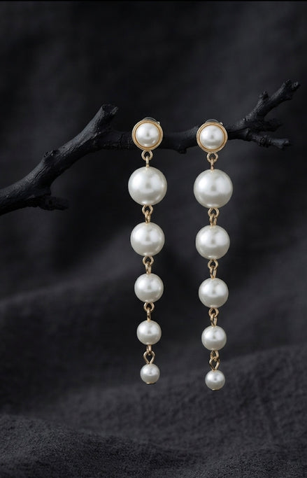 Pearl Drop Dangler Earrings