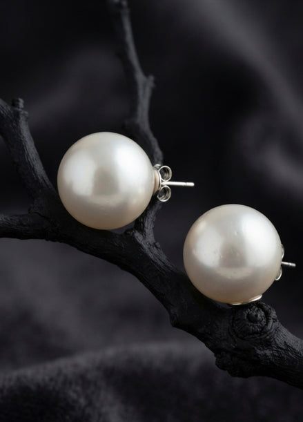 Classic Freshwater Big Pearl Stud Earrings
