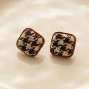 Tweed Square Stud