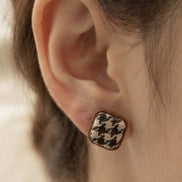 Tweed Square Stud