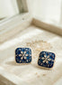 Kundan Meenakari Square Stud Earring