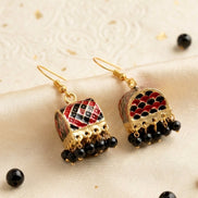 Handcrafted Palki Meenakari Jhumka Earrings