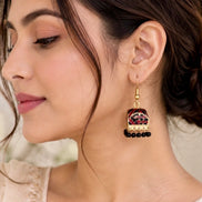 Handcrafted Palki Meenakari Jhumka Earrings
