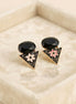 Geometric Triangle Enamel Drop Earrings