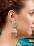 Pearl-Studded Gold Jhumkas