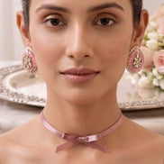 Meenakari Pearl Stud Earrings