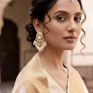 Kundan Pearl Drop Earrings