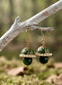Green Meenakari Jhumkas