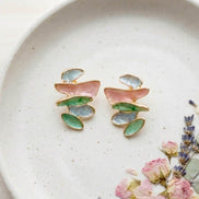 Abstract Multi-Tier Pastel Enamel Stud