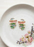 Abstract Multi-Tier Pastel Enamel Stud