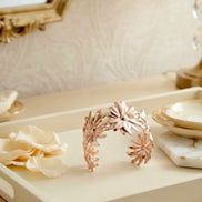 Laser-Cut Hollow Lace Statement Bracelet
