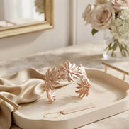 Laser-Cut Hollow Lace Statement Bracelet