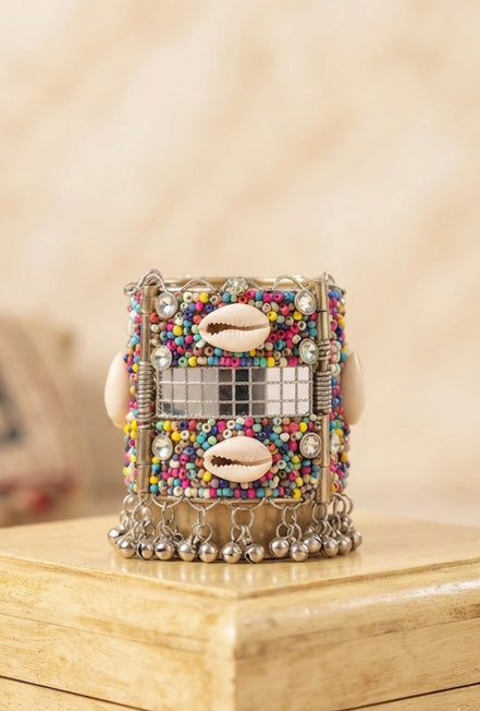 Multi Kaudi Oxidised Broad Openable Kada