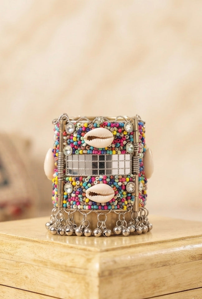 Multi Kaudi Oxidised Broad Openable Kada