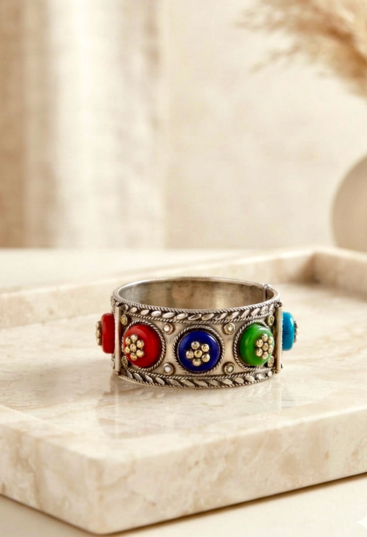 Bohemian Oxidized Openable Kada