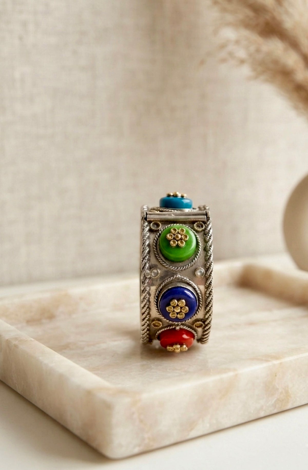 Bohemian Oxidized Openable Kada