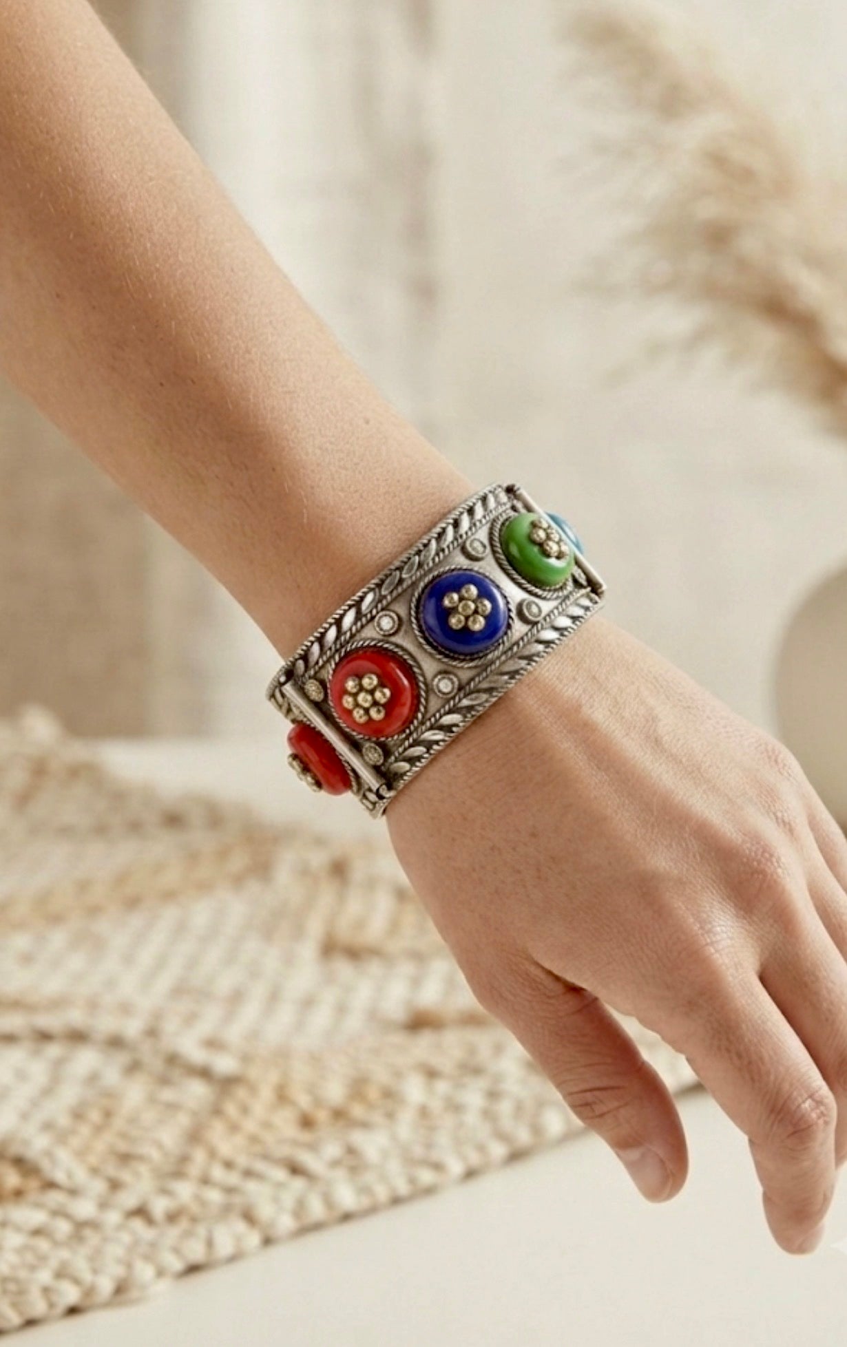 Bohemian Oxidized Openable Kada