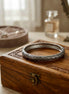 Oxidized Silver Floral Openable Kada