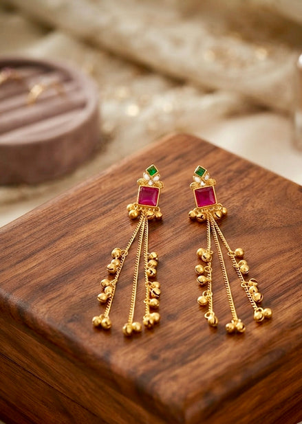 Ghungroo Dangler Kashmiri Earrings