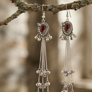 Oxidized Silver Kashmiri Shoulder Dusters
