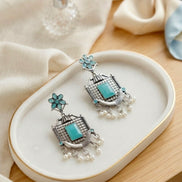 Firoza Floral Jhalar Dangler