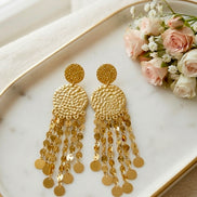 Coin Tassel Earrings