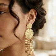 Coin Tassel Earrings