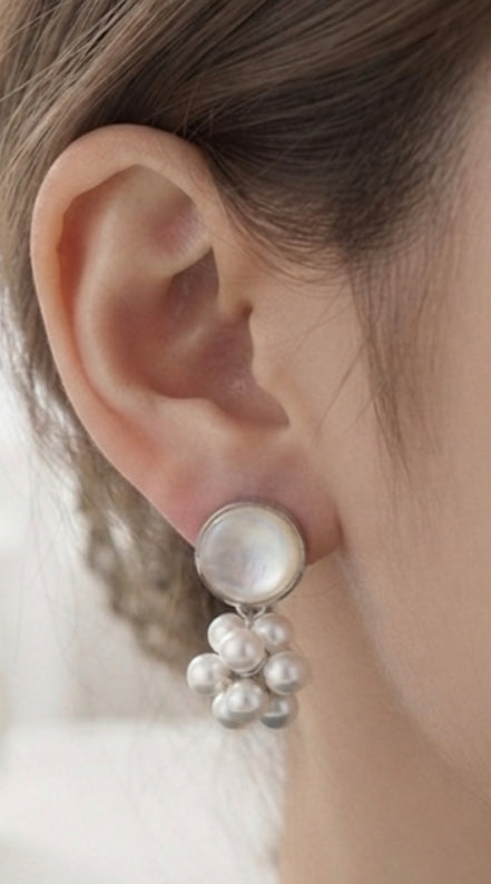 Mother-of-Pearl Stud Earrings