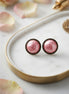 Vintage Pink Pearl Stud Earrings