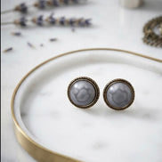 Vintage Pink Pearl Stud Earrings