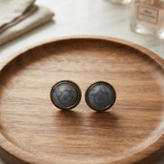 Vintage Pink Pearl Stud Earrings