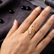 Sculptural Multi-Loop Wave Ring
