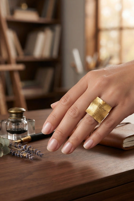 Textured Saddle Ring