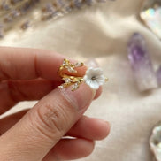 Blossom Leaf Bypass Ring