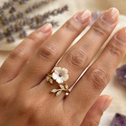 Blossom Leaf Bypass Ring