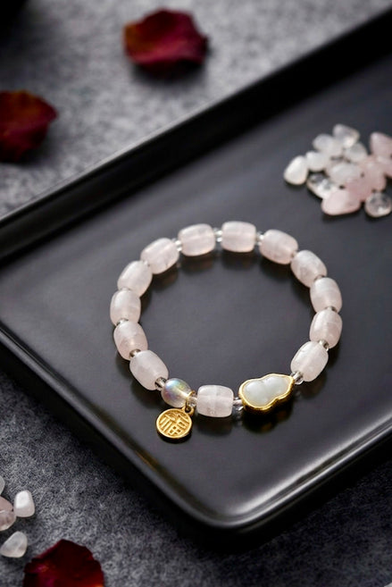Cute Bunny & Carrot Beaded Charm Bracelet