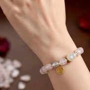 Cute Bunny & Carrot Beaded Charm Bracelet