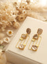 Pearl Geometric Dangler Earrings