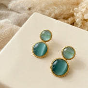 Blue Cat's Eye Dual Stud