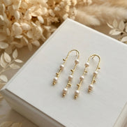 Arc Pearl Handmade Brass Arch Earrings