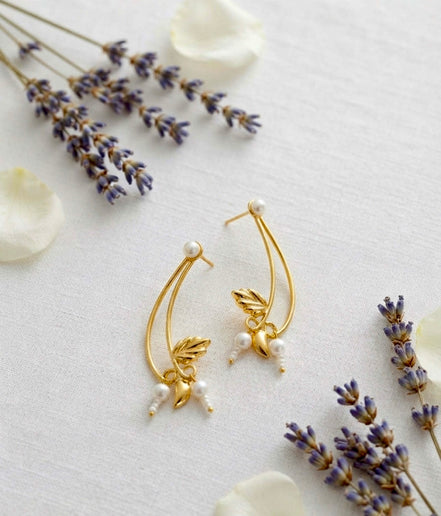 Leaf Handmade Brass Earrings