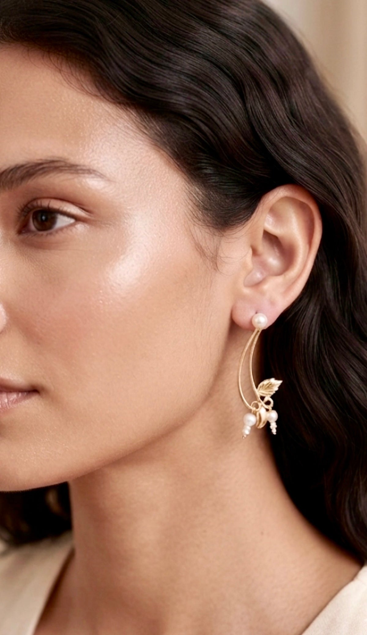 Leaf Handmade Brass Earrings