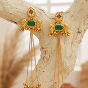 Anokhi Kashmiri Ghungroo Long Chain Earrings.(22 inch)