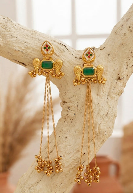 Anokhi Kashmiri Ghungroo Long Chain Earrings.(22 inch)