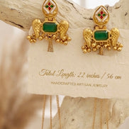 Anokhi Kashmiri Ghungroo Long Chain Earrings.(22 inch)