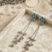 Naomi Oxidised Silver Kashmiri Earrings
